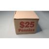 Image 2 : Box Of Assorted Rolls Of Lincoln Wheat, Lincoln Memorial Cents - Face Value: $25.00