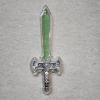 Image 6 : 2025 One Ounce .999 Fine Silver Collectible Excalibur 5000 Francs Sword Coin Green w/ Crystal Blade
