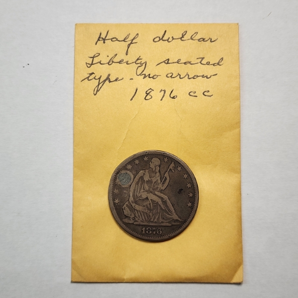 1876-CC Seated Liberty Half Dollar - 90% U.S. Silver - Sought-After Coin! 