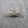 Image 3 : Beautiful Sterling Silver Bridge Diamond Earring Set Featuring 1/10 CTTW Diamonds ~ Weighs 2 Grams T