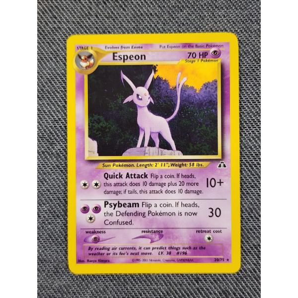 Espeon 20/75 Non Holo Rare Vintage Pokemon Trading Card ~ NM/LP Condition! 