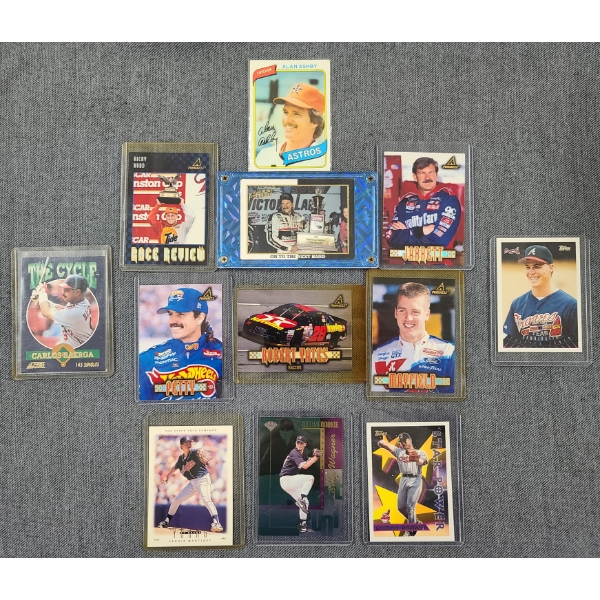 Lot of Assorted Racing & Baseball Trading Cards Ft. Carlos Baerga & Kyle Petty 