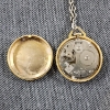 Image 8 : Nice Modern Webster Chalet Pocket Watch on Necklace Chain ~ Working Condition