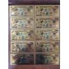 Image 2 : Complete Set of 12 24K Gold Foiled Pokemon Notes W/ COA - Real 24K Gold 5.3 Gr Per Note