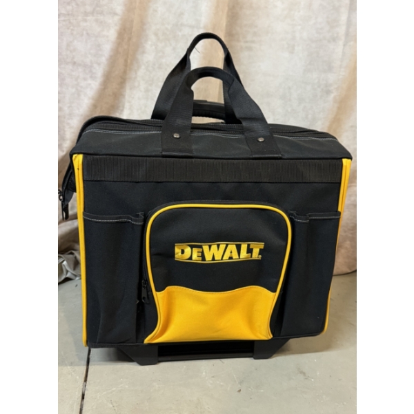 DWALT Hard Bottom, Heavy Duty Roller Tool Bag approx. 21x19x10 - Like New!