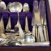 Image 2 : 5.6 LBS of Assorted Silverplated Silverware in Storage Box