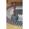 Image 3 : Antique Stoneware Pottery 6 Gallon Butter Churn With Dasher & Primitive Hand Fashioned Wood Mallot