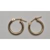 Image 5 : Set Of 14K Yellow Gold Huggie Hoop Earrings & 14K Gold Cat Pendant - Total Weight: 1.7g