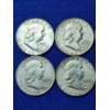 Image 2 : x10 Assorted Years 90% Silver Franklin Half Dollars FV: $5.00