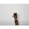 Image 3 : Gorgeous 10K Gold Garnet & Diamond Accent Tennis Bracelet - 7in - Total Weight: 11.8g