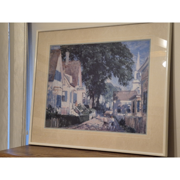 Oil On Canvas Of Provincetown Street Scene - Signed "Beal" COA On Back 16 x 24 Image - See Pics