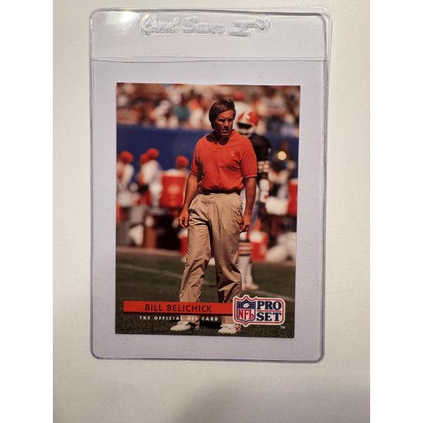 1992 Pro Set Bill Belichick ROOKIE Football Card - High Grade Card - Mint Condition