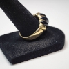 Image 2 : Vintage 14K Yellow Gold Fluted Onyx Dome Ring - Size 9.5 - Total Weight: 9.3g