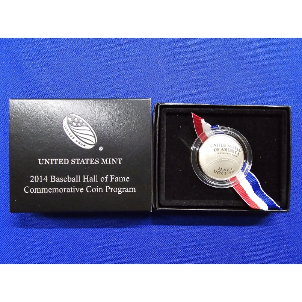 2014- S National Baseball Hall of Fame Commemorative Proof Silver Half Dollar - US Mint