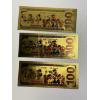 Image 3 : Peanuts "100" Dollar Goild Foil Notes - 3 Total - Lucy - Charlie Brown - Snoopy 