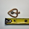 Image 3 : 10K Gold Open Heart Pendant with Teardrop Brown Stone - Total Weight: 3.0g