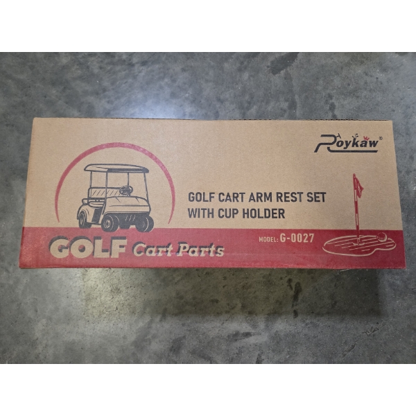 New in Box- Golf Cart Arm Rest With Cupholder Set