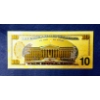 Image 2 : $10 US Currency Gold Foil Note -  24k (.999) Gold Foil  1 Of 7 In The Modern Note Series Offered