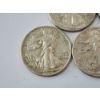 Image 4 : Five Assorted Years 90% Silver Walking Liberty Half Dollars - FV: $2.50