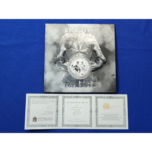 2022 Knights of the Past 1 oz .9999 Fine Silver BU Coin - Germania Mint