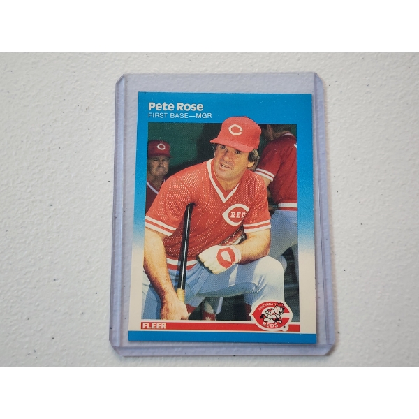 1987 Fleer Pete Rose Baseball Card #213 - In Protective Holder