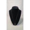 Image 1 : 14K Gold Pendant With Jade On 14K Gold Cable Chain 20" Necklace - Weight: 1.7g