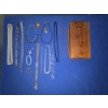 Image 1 : 10''x5.5'' Vintage Wooden Jewelry Box With Great Collection Of Costume Pieces Including, Bracelets, 