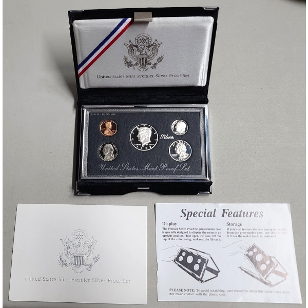 1998 United States Mint Premier Silver Proof Coin Set With Original Box/COA