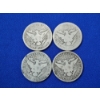 Image 2 : x4 United States 90% Silver Barber Half Dollars: 1865, 1905, 1909, 1909