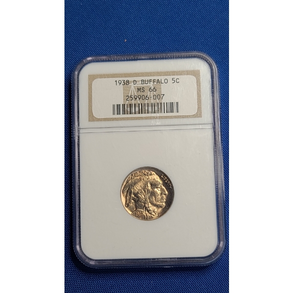 NGC 1938-D MS 66 Buffalo Nickel 