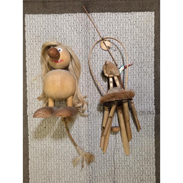 Bamboo Windchime & Wood Figure