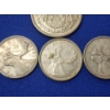 Image 4 : x4 80% Silver Canadian Coins: 1957 50-Cent Coin / 1954, 1965, 1941 25-Cent Coins