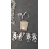 Image 6 : Assorted Costume Jewelry With Blue Stones Including Necklaces, Clip-On Earrings & More