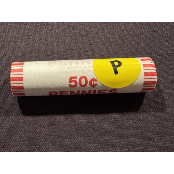 Super Rare 2025-P Federal Reserve Roll of 2025 Lincoln Pennies - 50 Cents - Mint - The Last Penny