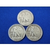 Image 2 : x3 United States 90% Silver Walking Liberty Half Dollars: 1939, 1945, (1) Unknown Year 