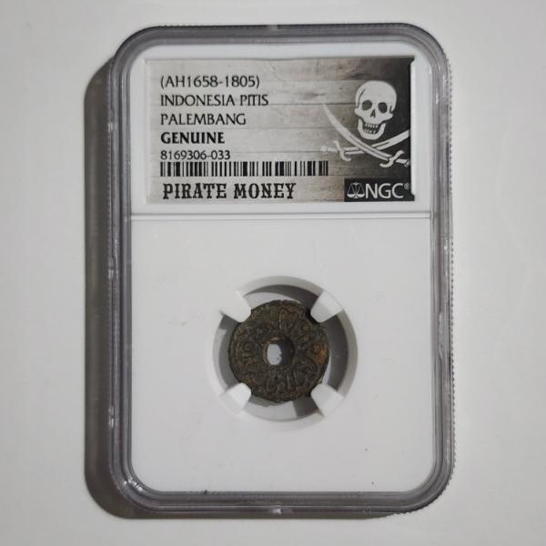 NGC Genuine Indonesia Pitis Palembang AH1658-1805 ~ PIRATE MONEY!