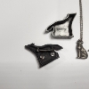 Image 3 : Unique Wolf Jewelry Set: Pin, Earrings, Necklaces 