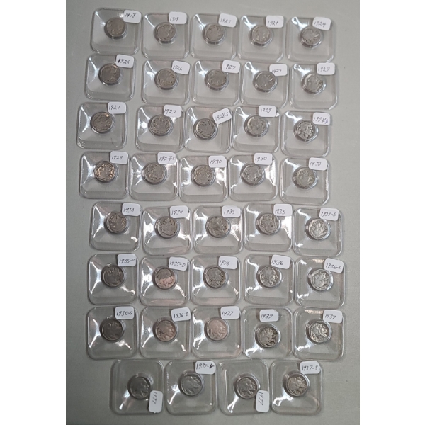 Assorted Years/Mint Marks And Conditions U.S Buffalo Nickels - Face Value: $1.95
