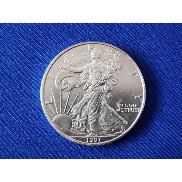 1997 Silver American Eagle $1 Coin - 1 oz .999 Fine Silver