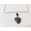 Image 3 : 2 Sterling Silver Necklaces with Heart Pendants - Total Weight 7.2g 