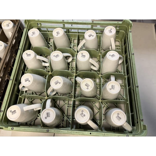 Coffee Mugs in Cup Holder Crate - 16 Total Steelite International - Made in England - 2022 Cups