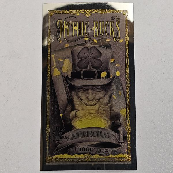 2026 Immortals Mythic Bucks Leprechaun 1/1000th Troy Oz .999 Fine Ag Silver Foil Note