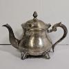 Image 5 : 4-Piece Monogrammed Vintage Silver-Plated Tea Service Set - (3.8 lbs)