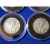 Image 4 : x6 Assorted Years 90% Silver Walking Liberty Half Dollars in Capsules FV: $3.00