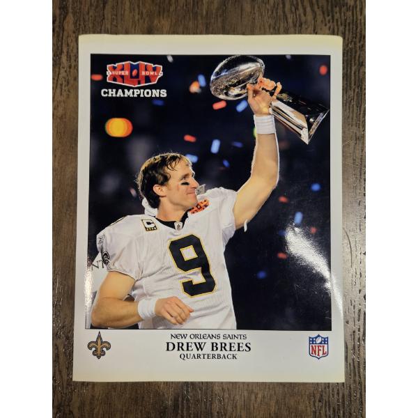 NFL 2014 Sticker Collection Album & Drew Brees 8'' x 10'' Photo