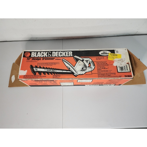 Black & Decker 16" Hedge Trimmer Model TR1600