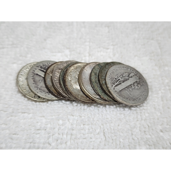 $1.00 Face Value in Assorted United States 90% Silver Dimes 