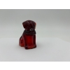 Image 8 : URANIUM Degenhart Glass Dog Red ~  BRILLIANT GLOW!