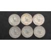 Image 2 : United States 1945, 1950, 1956, 1957, 1963, 1964 -D 90% Silver Washington Quarters - FV: $1.50