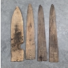 Image 1 : Four Neat Vintage Wood Adirondack Trappers Pelt Boards For Drying Stretching & Tanning